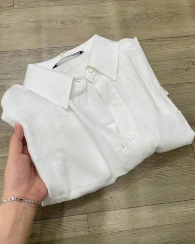 SƠ MI LINEN TRẮNG TAY DÀI