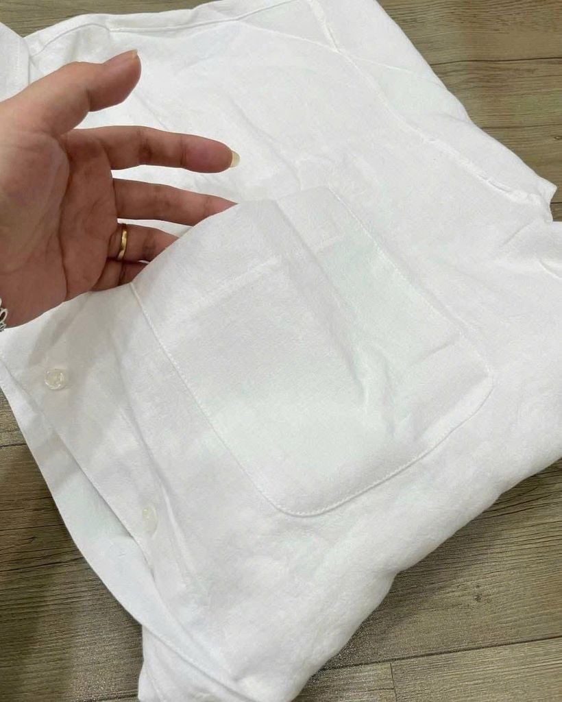 SƠ MI LINEN TRẮNG TAY DÀI