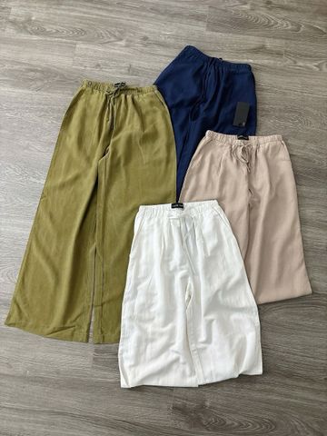 QUẦN LINEN ME ỐNG RỘNG 4 MÀU