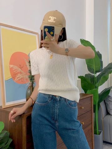 ÁO LEN LACOSTE 1 MÀU TRẮNG