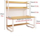  Bàn Làm Việc Kết Hợp Bảng Treo Đục Lỗ 