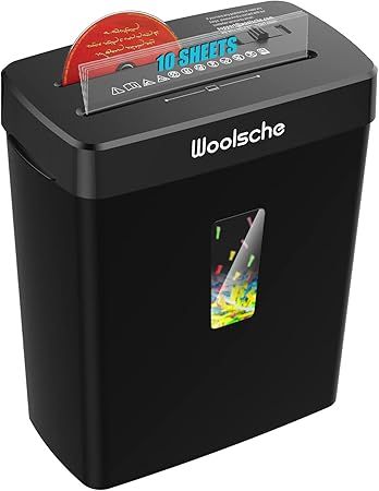 Woolsche 10-Sheet: Máy hủy tài liệu P-4, hủy CD & Thẻ tín dụng