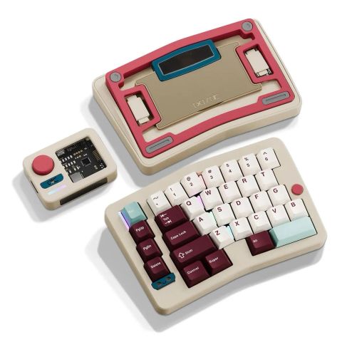 QK Alice Duo Keyboard - Spray-coated Cream