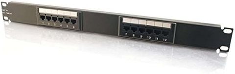 Bảng Phân Cổng C2G 12-Port Cat5e 110-Type Patch Panel, Màu Đen