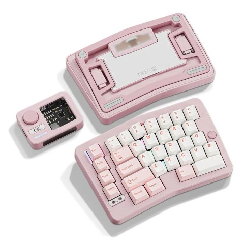 QK Alice Duo Keyboard - Spray-coated Pink
