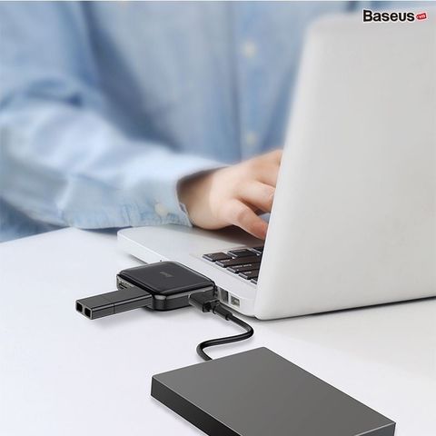 Bộ Hub chia cổng USB tốc độ cao Baseus Fully Folded Portable 4-in-1