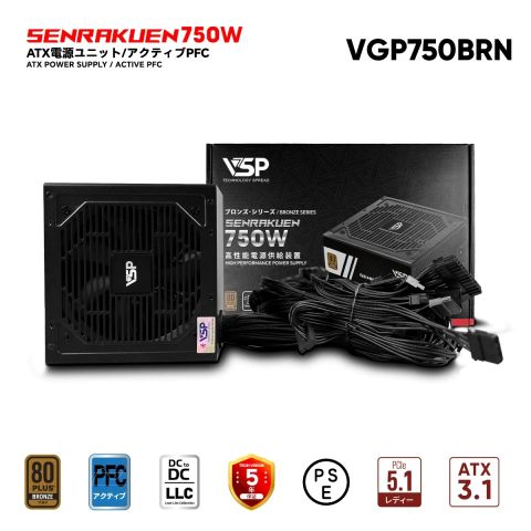 Bộ Nguồn Máy Tính VSP SENRAKUEN VGP750BRN 750W Bronze