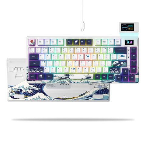 Womier SK80 Keyboard (White Kanagawa)