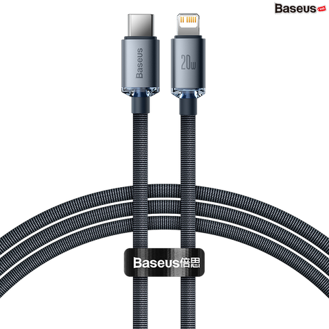 Cáp sạc nhanh Baseus Crystal Shine USB/Type-C to Lightning, PD 20W