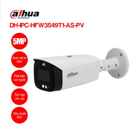 Camera IP 5MP DAHUA DH-IPC-HFW3549T1-AS-PV đàm thoại 2 chiều