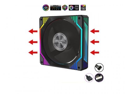 BỘ KIT 3 FAN VSP V400C LED ARGB (1 HUB/ 1 REMOTE/ 3 FAN)