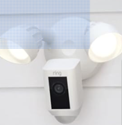Camera Ring Floodlight Plus có dây (2021), HD 1080p, gói 2, màu trắng