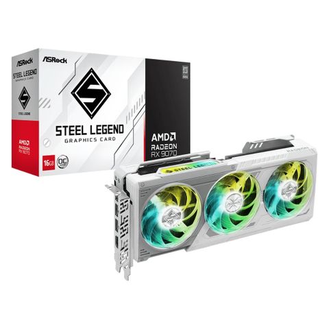 Card Màn Hình Asrock AMD Radeon™ RX 9070 Steel Legend 16GB OC