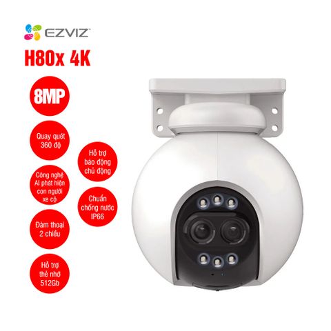 Camera WiFi quay quét EZVIZ H80x Dual 4K 10MP