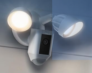 Camera Ring Floodlight Plus có dây (2021), HD 1080p, màu trắng