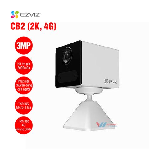 Camera Wifi dùng pin 3MP EZVIZ CB2 4G (2K)