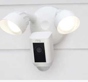 Camera Ring Floodlight Plus có dây (2021), HD 1080p, gói 4, màu trắng