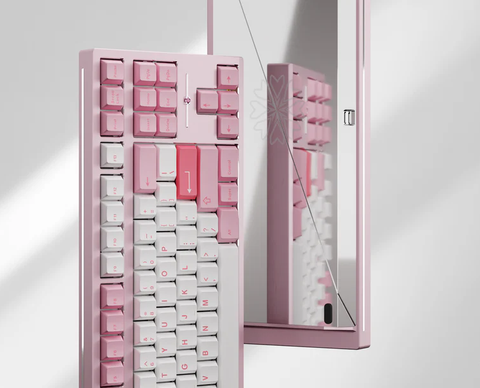 Promise87 Standard Edition Keyboard - Pink SS PVD Silver