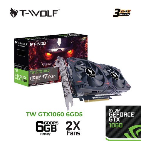 Card màn hình T-WOLF GTX 1060 6GB GDDR5