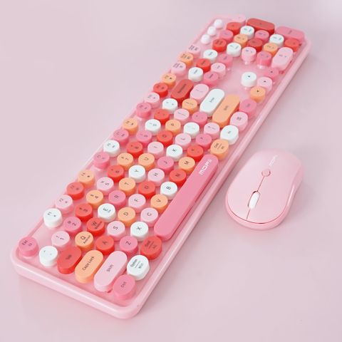 Bộ phím chuột không dây MOFII Sweet Dual Mode Hồng