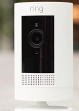 Ring Stick Up Cam – Ngoài trời, đêm màu, Alexa – Trắng