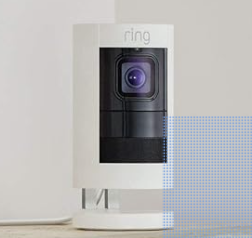 Ring Stick Up Cam Elite – Camera an ninh HD PoE, đàm thoại 2 chiều, đêm màu, Alexa – Trắng