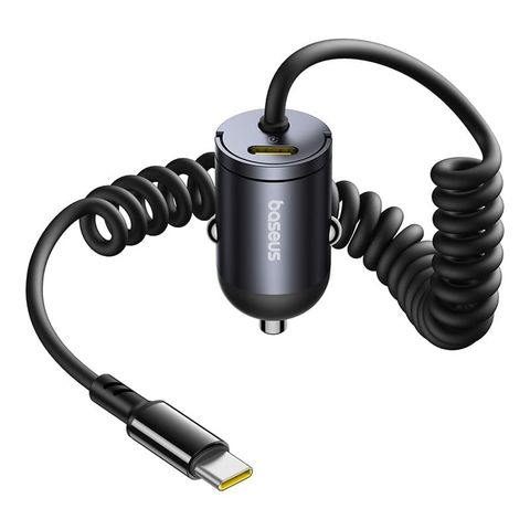 Tẩu Sạc Cho Ô Tô Baseus Tiny Star Mini 30W (C+C/Lightning Cable Included)