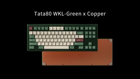 Tata80 Keyboard - Green x Copper