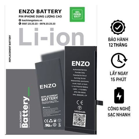 Thay Pin ENZO iPhone 15 Pro Max – Pin Dung Lượng Cao, Bền