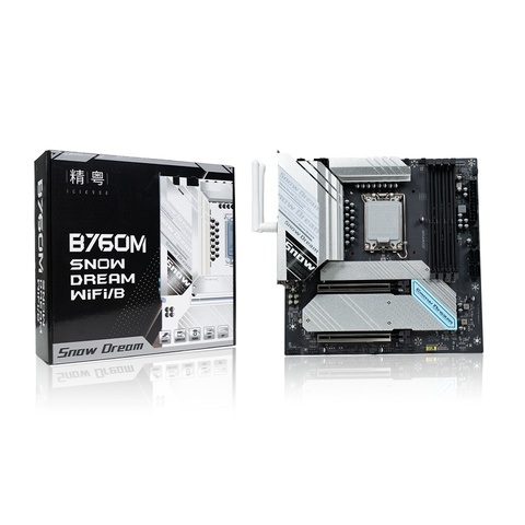 MAIN JGINYUE B760M Snow Dream WIFI DDR4 – Mainboard Gaming Hiệu Năng Cao