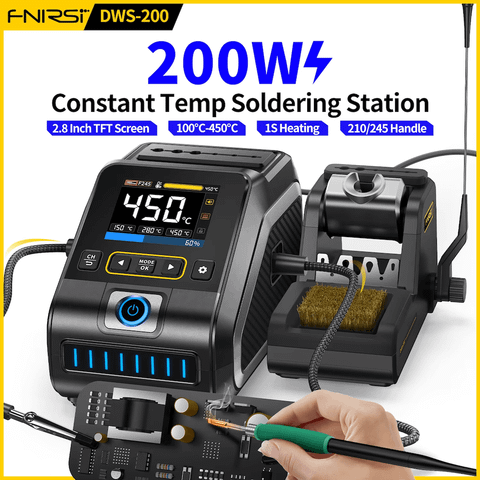 Trạm hàn FNIRSI® DWS-200 F245 200W High Power Smart Soldering Station