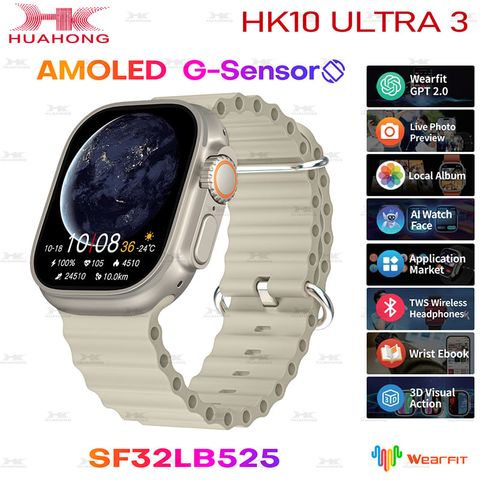 Đồng hồ NJYUAN HK10 ULTRA 3 xám – Smartwatch cao cấp, pin khỏe