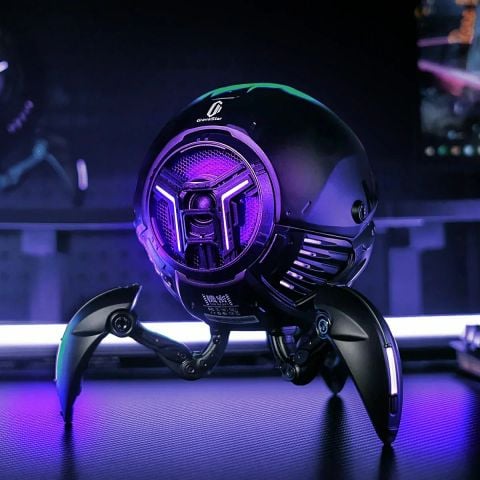 Mars Pro Black – Loa Bluetooth Sci-Fi, Âm Thanh Mạnh Mẽ & RGB Nhịp Điệu
