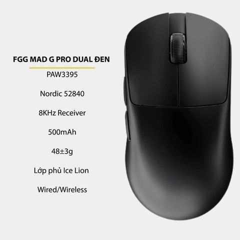 Chuột FGG Mad G Pro Dual Mode Đen