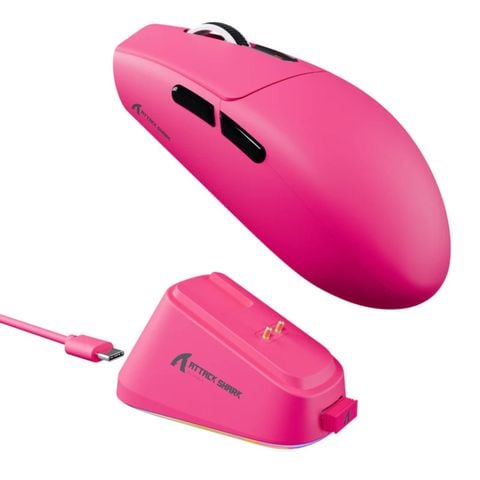 Chuột Attack Shark G3 Pro Multi Modes Berry Red