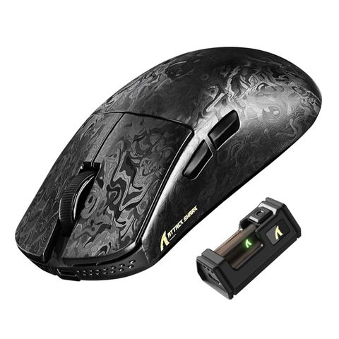 Chuột Attack Shark R11 Ultra Carbon Fiber 8K Multi Modes Forged Black