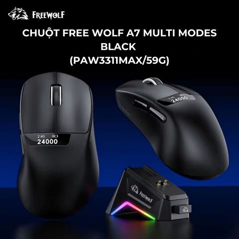 Chuột Free Wolf A7 Multi Modes Black