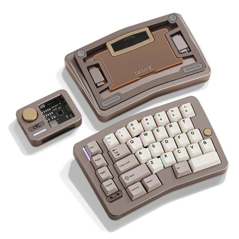 QK Alice Duo Keyboard - Anodized Sandgold