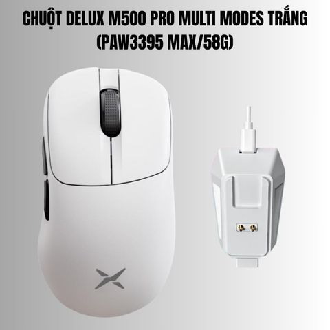 Chuột Delux M500 Pro Multi Modes Trắng