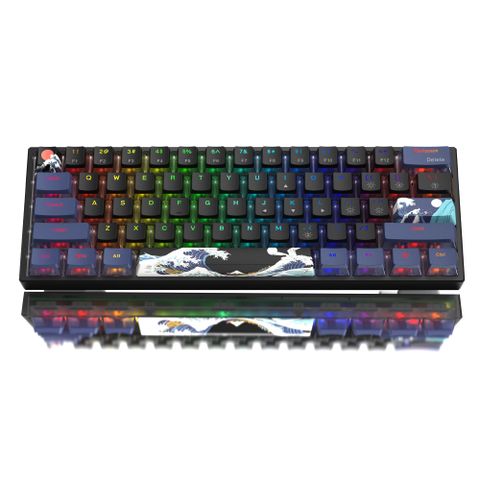 Womier 60% Percent Keyboard Gaming, WK61 V2 Creamy Mechanical Wired Keyboard Anime