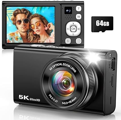 Máy ảnh 5K 96MP Dual Lens – Zoom 6X, Flash, Chống rung, 64GB