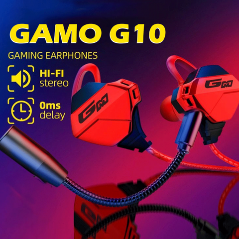 Tai nghe in-ear gaming Gamo G10 đỏ