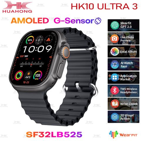 Đồng hồ NJYUAN HK10 ULTRA 3 đen – Smartwatch cao cấp đa tính năng