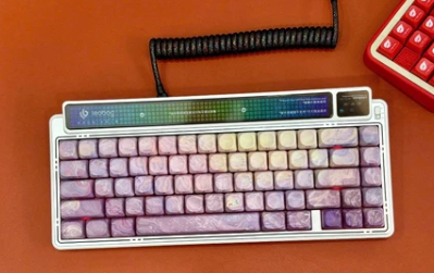 Bàn phím cơ LEOBOG AMG65 - Hồng tím