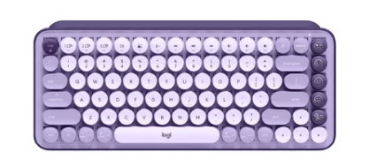 Bàn phím cơ không dây bluetooth | USB Logitech POP KEYS TÍM