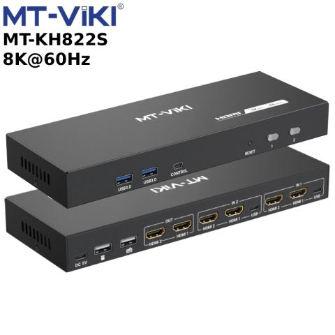 Bộ KVM HDMI 8K Dual 2×2 MT-KH822S