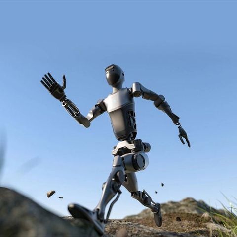 Robot hình người Pudu D9 phục vụ thông minh