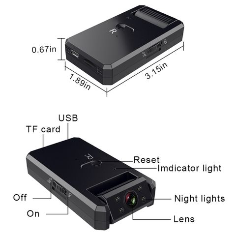 WD6-A – Camera mini HD WiFi 120° tầm nhìn đêm hồng ngoại, hỗ trợ phát hiện chuyển động và lưu trữ đám mây