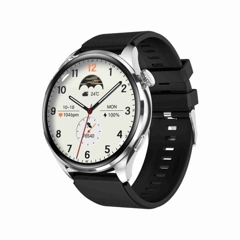 TM05 Pro Silicone Band Màu Bạc – Đồng hồ thông minh thể thao 1.46 inch, Bluetooth kép, pin 7 ngày & đo nhịp tim chính xác