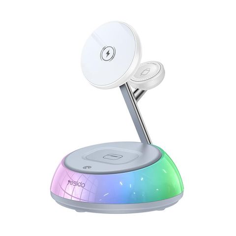 Yesido DS31 – Bộ sạc không dây 3 trong 1, sạc đa thiết bị và đèn RGB tùy chỉnh